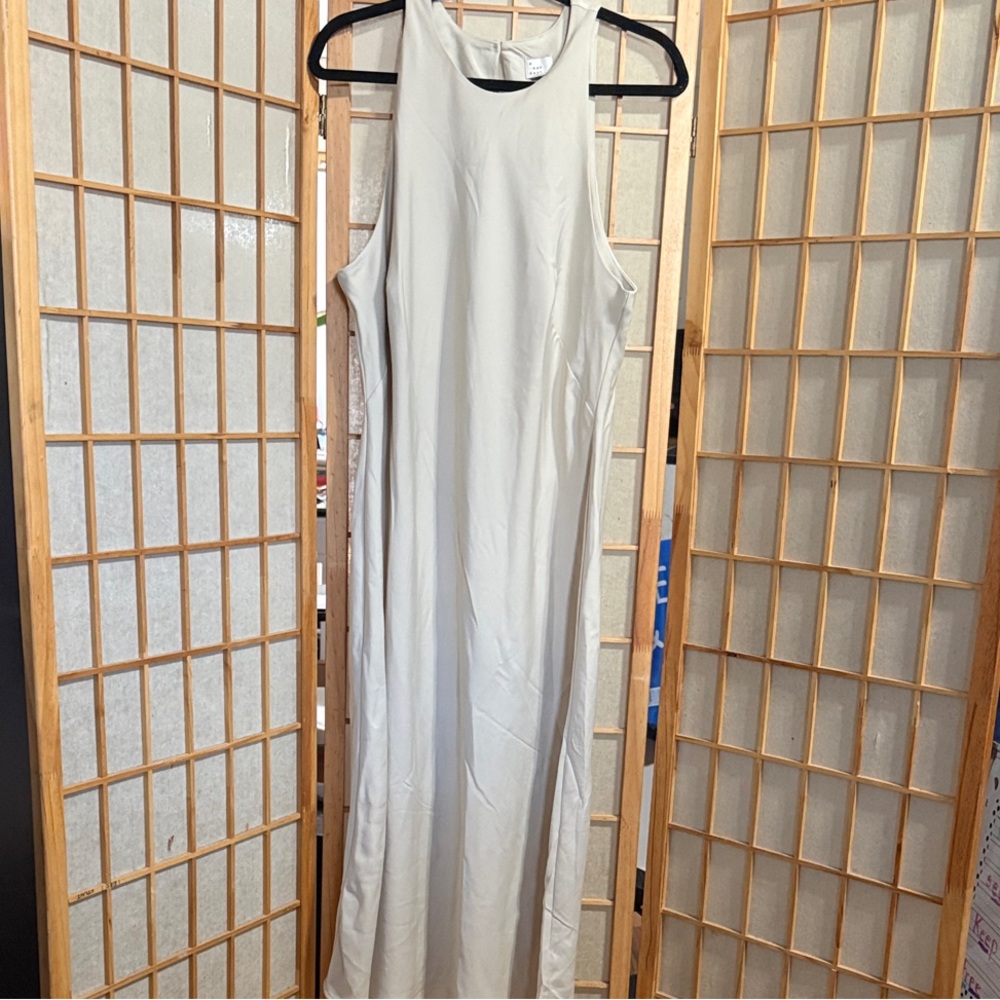 A New Day Cream Sleeveless Midi Dress